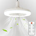 Acrylic Ceiling Fan, Fan Light with Remote for Small Spaces, Chrome Ceiling Fans-1-ErisView