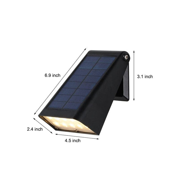 Adjustable 90° Solar Wall Light with Dual Brightness Modes, Waterproof and Durable for Convenient Outdoor Lighting, Lasts Up to 12 Hours-ErisView-8