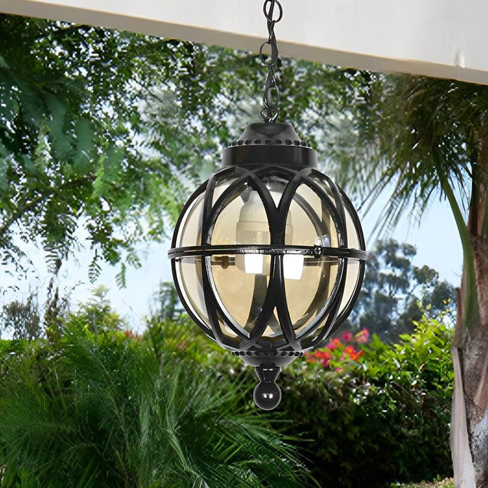 Adjustable Aluminum and Glass Outdoor Pendant Light, Waterproof, Rustproof, High-Temperature Resistant for Porch, Garden, Patio, and Entryway-ErisView-9