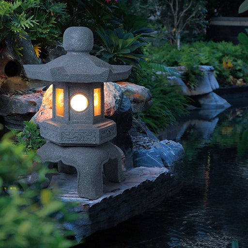 Antique Asian Style Resin Lawn Lamp with High-Color LED, Waterproof for Gardens, Patios, Walkways, and Driveways, Durable and Energy Saving-ErisView-1