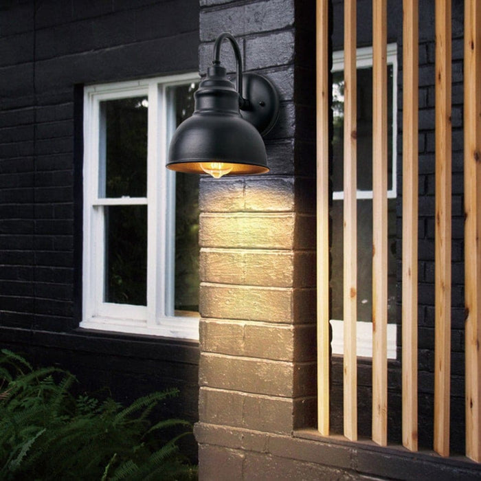 Automatic Dusk to Dawn Outdoor Wall Sconce with E27 Lamp Holder, Ideal for Gardens, Patios, Garages, and More, Decorative and Functional Lighting-ErisView-2