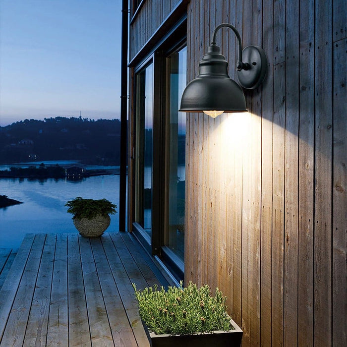 Automatic Dusk to Dawn Outdoor Wall Sconce with E27 Lamp Holder, Ideal for Gardens, Patios, Garages, and More, Decorative and Functional Lighting-ErisView-3