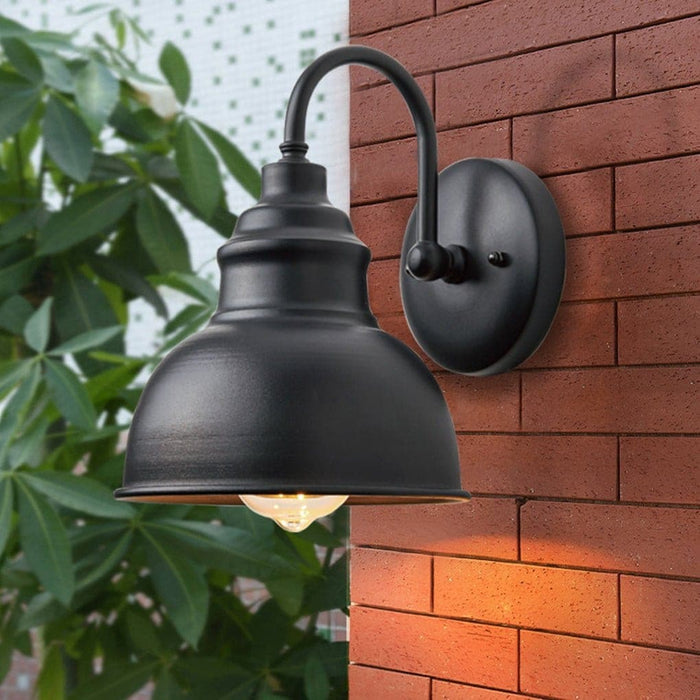 Automatic Dusk to Dawn Outdoor Wall Sconce with E27 Lamp Holder, Ideal for Gardens, Patios, Garages, and More, Decorative and Functional Lighting-ErisView-4