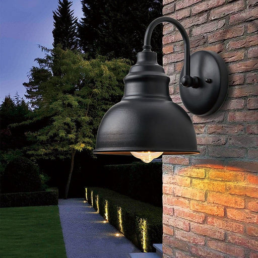 Automatic Dusk to Dawn Outdoor Wall Sconce with E27 Lamp Holder, Ideal for Gardens, Patios, Garages, and More, Decorative and Functional Lighting-ErisView-1