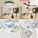 Bedroom Ceiling Fans with Lights, Bladeless Low Profile Remote Control Enclosed Ceiling Fan, Small Flush Mount Fan-6-ErisView