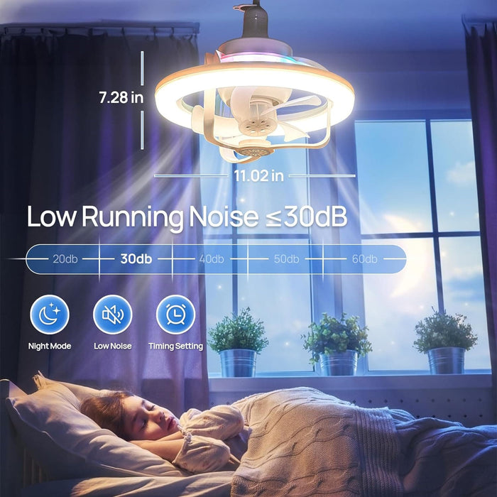 Bedroom Remote Control Ceiling Fan and Light, Modern Fan Light, 360¡ã Rotation Ceiling Fan for Chicken Coops, Kitchen Ceiling Fans with Lights -7-ErisView