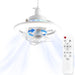 Bedroom Remote Control Ceiling Fan and Light, Modern Fan Light, 360¡ã Rotation Ceiling Fan for Chicken Coops, Kitchen Ceiling Fans with Lights -1-ErisView