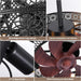 Black Small Caged Ceiling Fan, Industrial Farmhouse Remote Ceiling Fan with Light for Living Room Bedroom Kitchen-7-ErisView