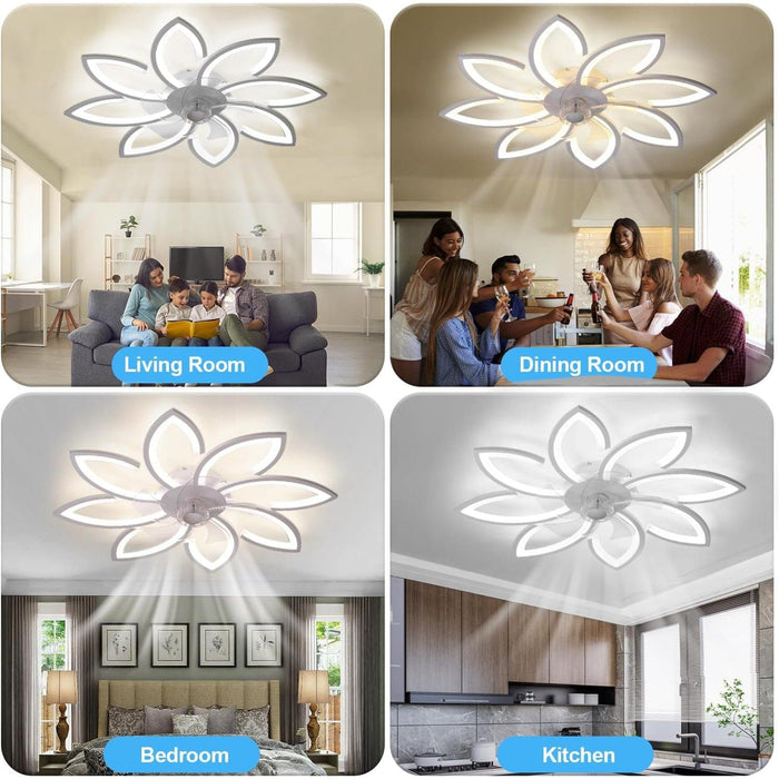 Bladeless Ceiling Fan with Light and Remote APP Control, Dimmable Low Profile Ceiling Fan, Smart Reversible Ceiling Fan-7-ErisView