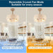 Boho Caged Rattan Ceiling Light Fixture with Remote, Reversible Ceiling Fan Summer Winter for Restaurant Living Room Bedroom Dining Room Kitchen Island -7-ErisView