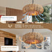 Boho Rattan Ceiling Fan Chandelier Fan Light Fixtures, Farmhouse Ceiling Fan for Dining Room Bedroom Living Room Kitchen-6-ErisView