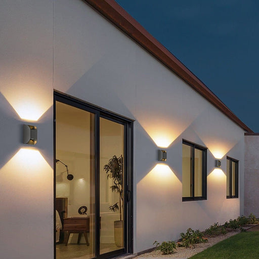 Bright Outdoor Wall Light with Wide Illumination Range, Transparent Glass Lampshade, and Built-in LED for Courtyard, Hall, Balcony, and Garden-ErisView-1