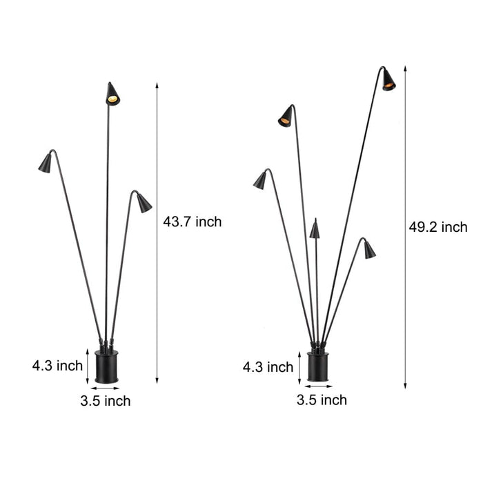 Brisa Triple Outdoor LED Floor Lamp, Hardwired, Ground-Installed, 360-Degree Adjustable Stems for Pathways & Garden Features, Durable & Stylish-ErisView-6