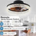 Ceiling Fan with Light, Recessed Ceiling Fan with Light and Remote, Bladeless Fan Ceiling Light, Dimmable Bedroom Ceiling Fans, Kitchen Ceiling Fans-4-ErisView