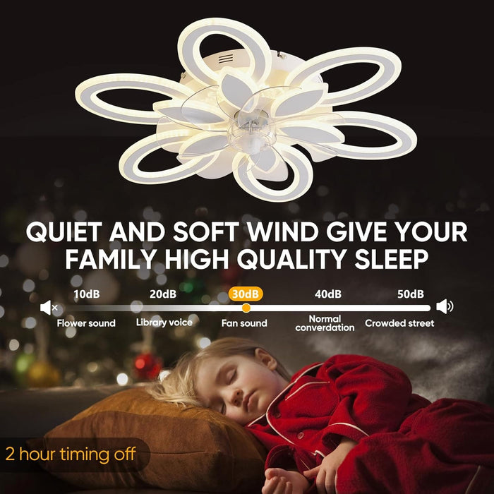 Ceiling Fans with Lights, Modern Dimmable Chandelier Ceiling Fan with Remote Control for Living Room Bedroom Dining Room-3-ErisView