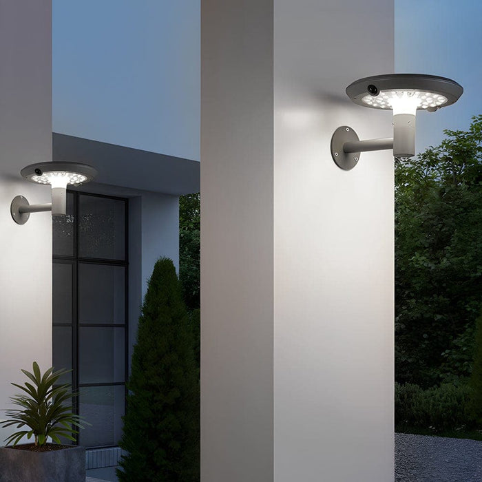 Charming Mushroom-Shaped Waterproof Solar Wall Light with 360° Dual Motion Sensors for Gardens, Patios, Villas, and Facades-ErisView-2