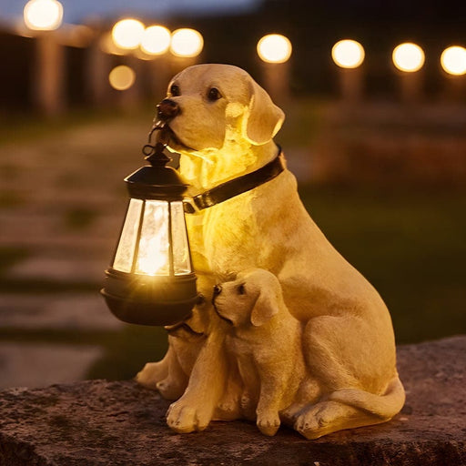 Charming Solar-Powered Resin Dog Lanterns for Patio, Garden, or Porch, Detachable, Safe LED Lights, Durable Outdoor Decor, 6 Varieties Available-ErisView-1