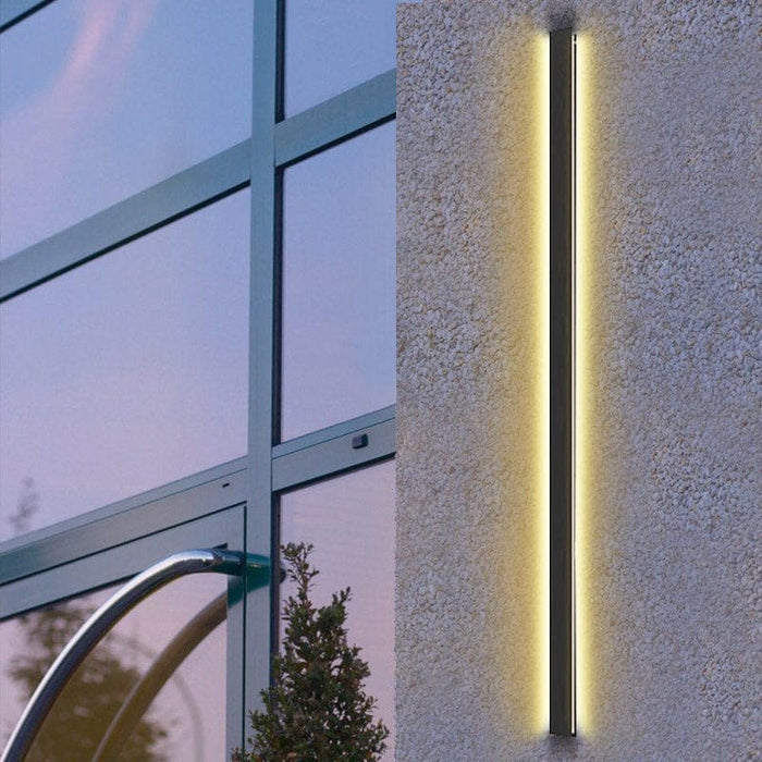 Chic Black Long LED Wall Lighting for Gardens, Garages, Balconies, and Fences, Modern Outdoor Light Fixtures for Glamorous Landscaping-ErisView-11