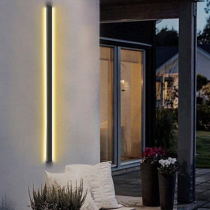 Chic Black Long LED Wall Lighting for Gardens, Garages, Balconies, and Fences, Modern Outdoor Light Fixtures for Glamorous Landscaping-ErisView-12