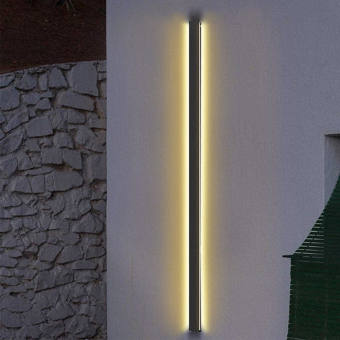 Chic Black Long LED Wall Lighting for Gardens, Garages, Balconies, and Fences, Modern Outdoor Light Fixtures for Glamorous Landscaping-ErisView-6