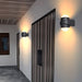 Chic Outdoor Wall Sconce with Textured Frosted Glass Lampshade, Waterproof Aluminum Alloy, Ideal for Home Decor, Balconies, and Aisles-ErisView-14