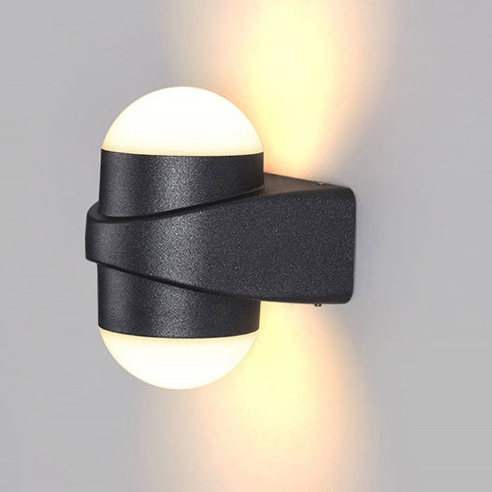 Chic Outdoor Wall Sconce with Textured Frosted Glass Lampshade, Waterproof Aluminum Alloy, Ideal for Home Decor, Balconies, and Aisles-ErisView-6