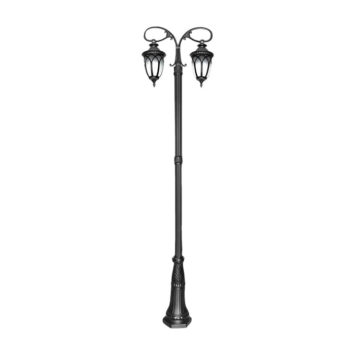 Classic 2-Head Outdoor Street Lamp, Rustproof, Waterproof Die-Cast Aluminum, Retro Design for Yard, Driveway, Patio, and Garden Lighting-ErisView-7