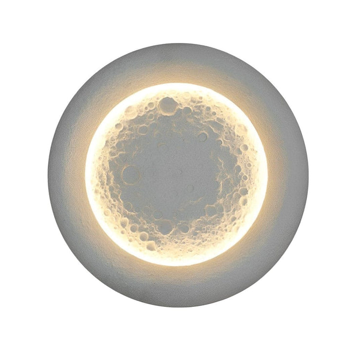 Concrete Lunar Surface-Inspired Outdoor Wall Light with Warm White LED, Waterproof and Artistic Design for Porch and Garden Spaces-ErisView-8