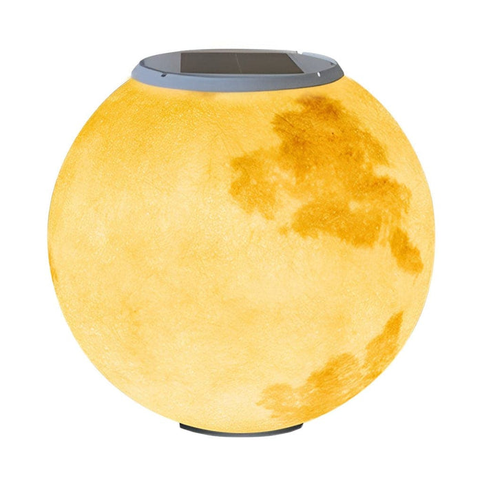 Creative Moon Shaped Outdoor Solar Light with Realistic Texture, Gradient Lighting, and IP65 Waterproof Design for Fence Posts and Gardens-ErisView-11