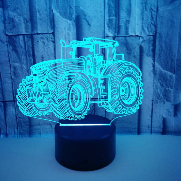 Creative Tractor Style 3D Illusion Lamp, Dimmable Touch Desk Lamp for Christmas Party Wedding Birthday Gift Room Decoration-ErisView