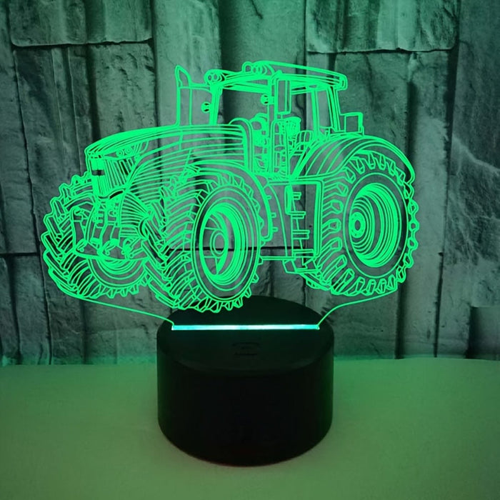 Creative Tractor Style 3D Illusion Lamp, Dimmable Touch Desk Lamp for Christmas Party Wedding Birthday Gift Room Decoration-ErisView