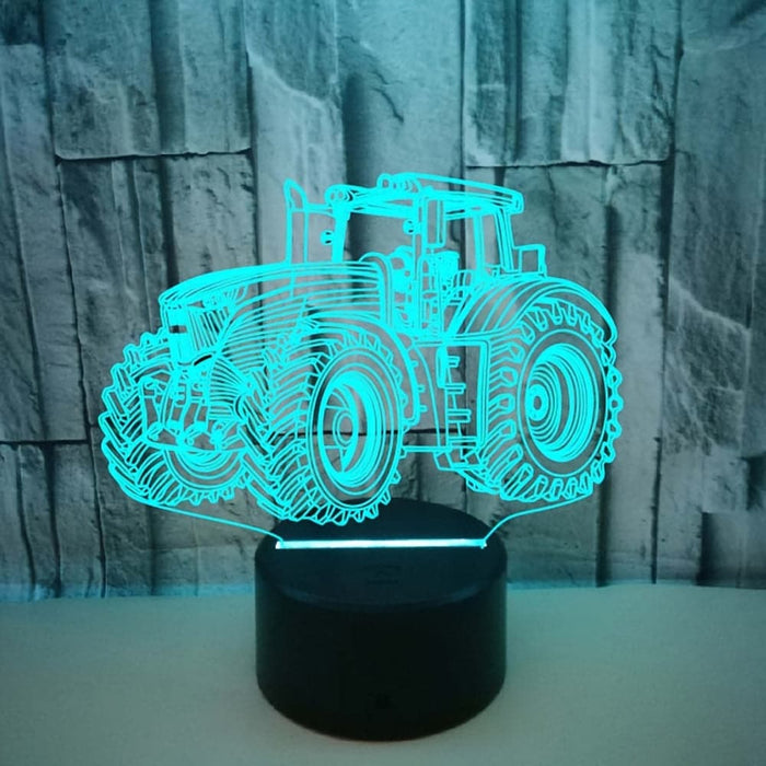 Creative Tractor Style 3D Illusion Lamp, Dimmable Touch Desk Lamp for Christmas Party Wedding Birthday Gift Room Decoration-ErisView