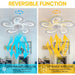 Crystal Ceiling Fan, Outdoor Ceiling Fans with Light and Remote for Bedroom Living Room Lining Room-4-ErisView