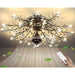 Crystal Ceiling Fan with Lights and Remote, Modern Low Profile Reversible Ceiling Fan Low Noise Ceiling Fan for Living Room Bedroom Kitchen-1-ErisView