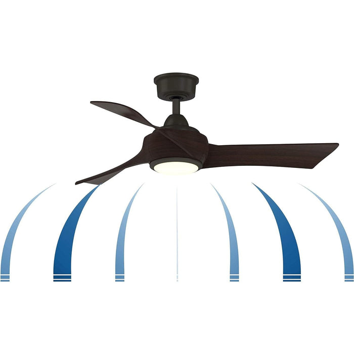 Dark Bronze Ceiling Fan, Mid Century Modern Ceiling Fan, 3 Blade Ceiling Fan with Light-6-ErisView