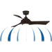 Dark Bronze Ceiling Fan, Mid Century Modern Ceiling Fan, 3 Blade Ceiling Fan with Light-6-ErisView