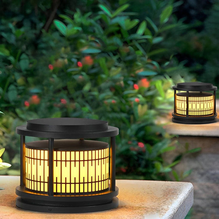 Decorative Solar Fence Post Light, Waterproof, Rust-Resistant, Long-Lasting Outdoor Pillar Light with Unique Pattern for Warm, Romantic Ambiance-ErisView-2