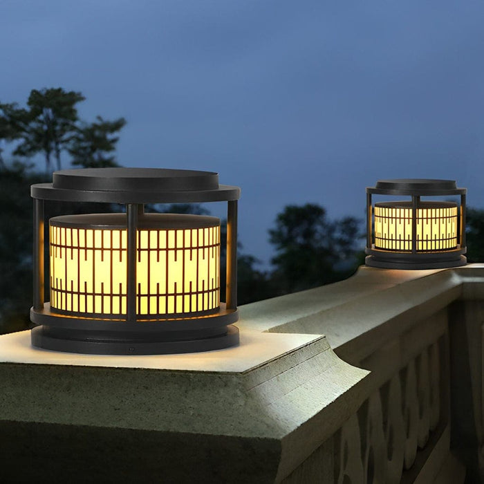 Decorative Solar Fence Post Light, Waterproof, Rust-Resistant, Long-Lasting Outdoor Pillar Light with Unique Pattern for Warm, Romantic Ambiance-ErisView-4