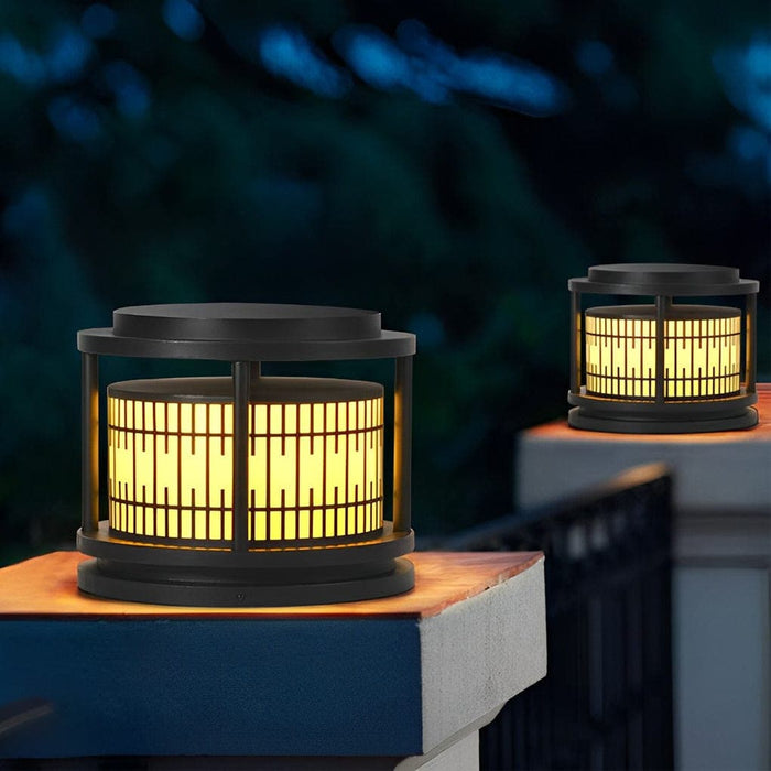 Decorative Solar Fence Post Light, Waterproof, Rust-Resistant, Long-Lasting Outdoor Pillar Light with Unique Pattern for Warm, Romantic Ambiance-ErisView-6