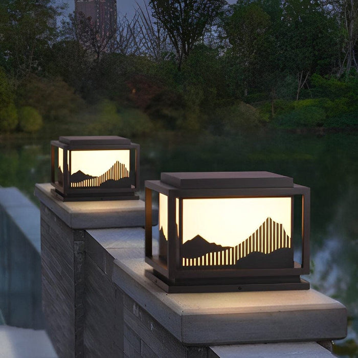 Decorative Solar Fence Post Lights with High Durability and Heat Dissipation, Nature-Inspired Design for Outdoor Decks and Courtyards-ErisView-13