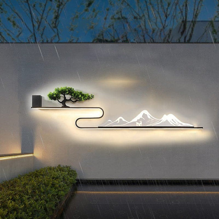 Decorative Solar Wall Light with Waterproof Performance, High Transmittance Acrylic Lampshade, 3D Pine Tree Design, Efficient Solar Panel for Outdoor Use-ErisView-10