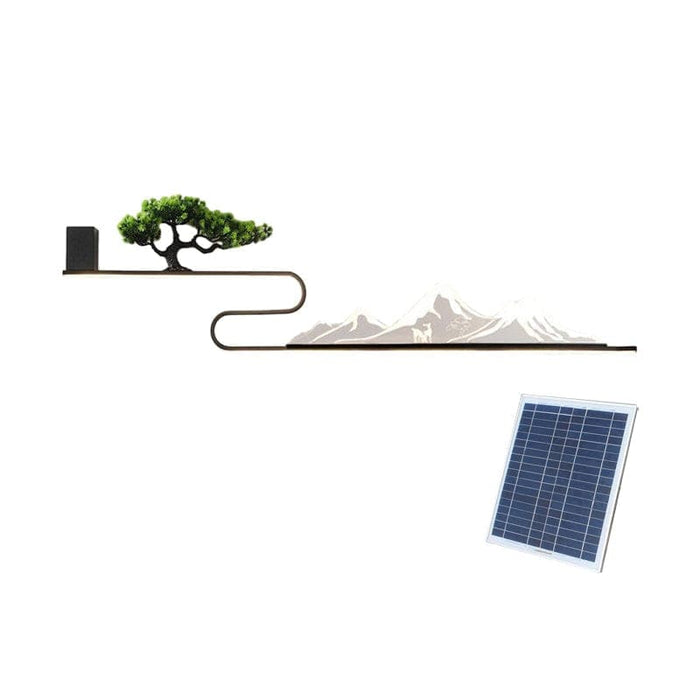 Decorative Solar Wall Light with Waterproof Performance, High Transmittance Acrylic Lampshade, 3D Pine Tree Design, Efficient Solar Panel for Outdoor Use-ErisView-8