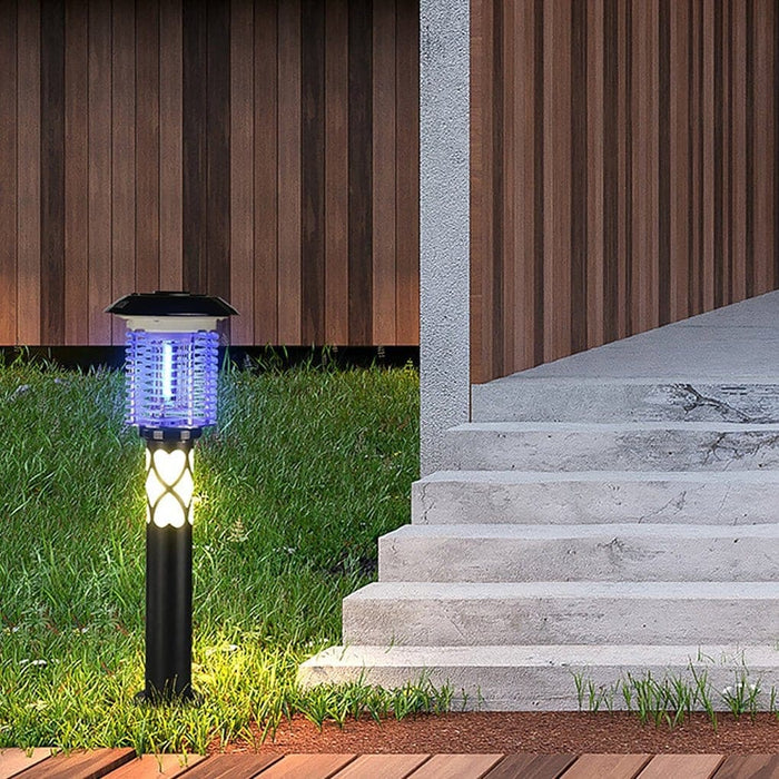 Dual-Function Outdoor Light with Mosquito Control, Stainless Steel Reflective Base, Safe Mesh Cover, Auto Shut-Off for Rainy Days-ErisView-2