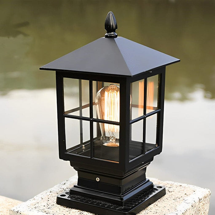 Durable Aluminum Alloy Solar Fence Post Light with 5W LED, Waterproof and Rustproof, High Transmittance Glass Lampshade for Bright Outdoor Illumination-ErisView-2