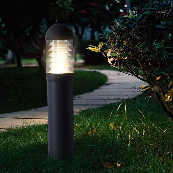 Durable Aluminum Lawn Lamp with Waterproof Base, Shatter-Resistant Glass Shade, and Self-Cleaning Design for Comfortable Outdoor Lighting-ErisView-5