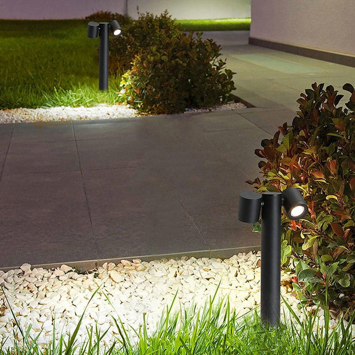 Durable Aluminum Outdoor Pathway Light with 180° Rotation, GU10 Lamp Cup, and Tempered Glass Lampshade for Enhanced Stability and Longevity-ErisView-4