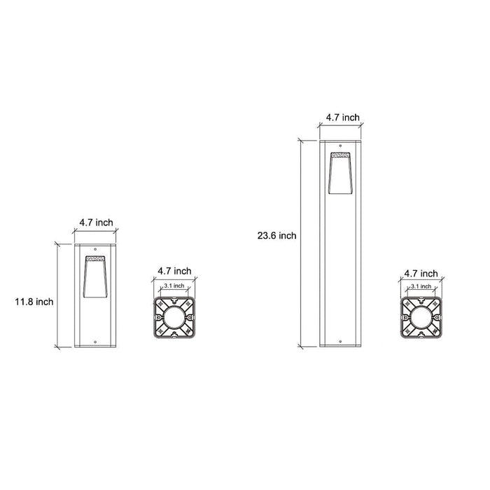 Durable Aluminum Outdoor Pathway Lights, Weatherproof, Rustproof, and Perfect for Gardens, Lawns, Patios, and More, Available in Two Heights-ErisView-5