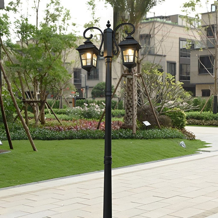 Durable Aluminum Outdoor Post Lights with High Transmittance Glass Lampshade, Waterproof, Rust-Proof, and Weather-Resistant for Home Landscape-ErisView-10