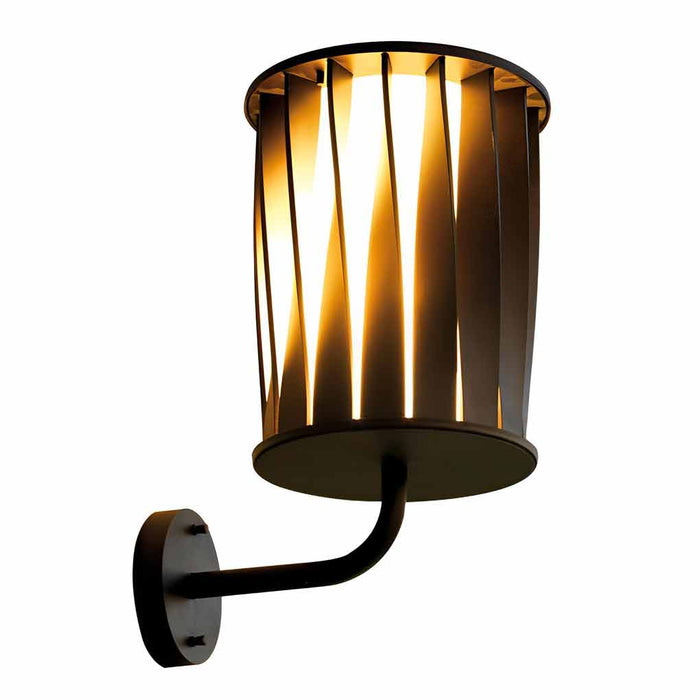 Durable Aluminum Outdoor Wall Lamp with Unique Twisted Metal Shade, Rust-Resistant, Waterproof, and Long-Lasting for Artistic Light and Shadow Effects-ErisView-9