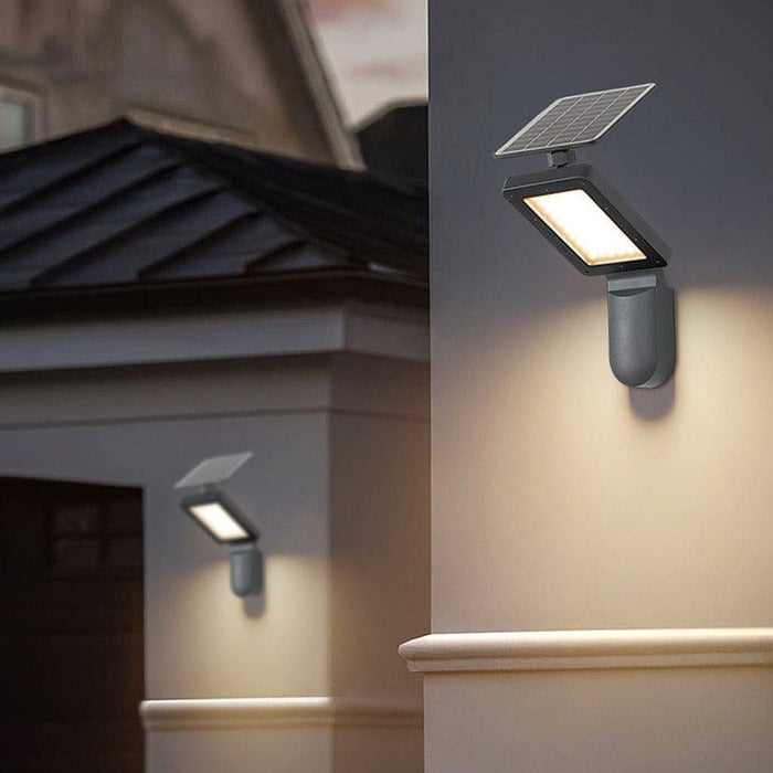 Durable Aluminum Outdoor Wall Light with Fast Heat Dissipation, Waterproof & Rustproof, 360° Rotatable Solar Panel for All-Weather Charging-ErisView-2